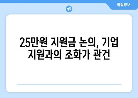 기자회견 경제 발언: 25만원 민생지원금 논의