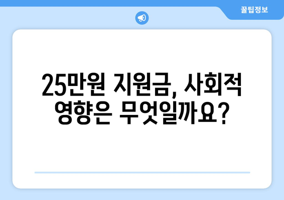 특별법으로 추진되는 25만원 지원금