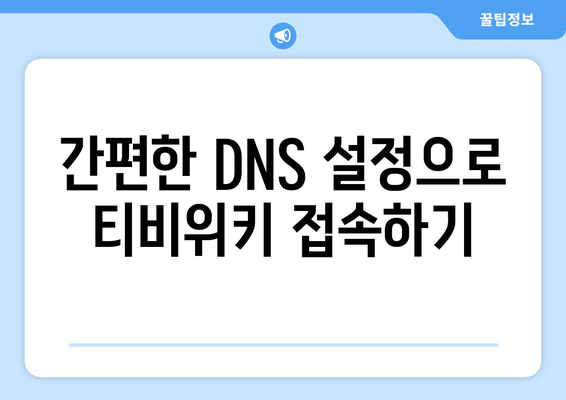 DNS 설정 변경으로 티비위키 주소 우회 접속 쉽게하기