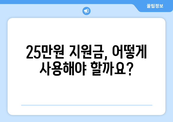 이재명 25만 원 민생 회복 지원금 지급 방법 및 자격