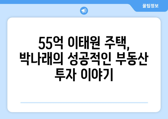 연예인 부동산 투자의 성공 요인: 박나래의 55억 이태원 주택 사례 종합 해설