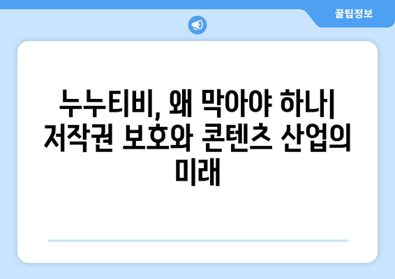 누누티비 재발 방지: 정부, 불법정보 우회 유통 차단 추진