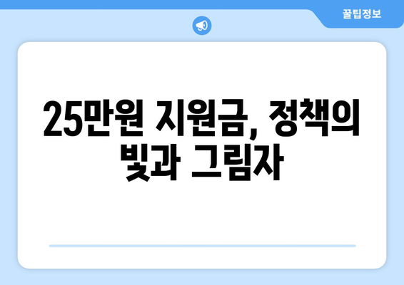 정부의 25만원 민생지원금 지급 정책 공개