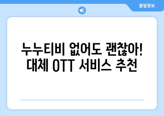 서프샤크 대신 누누티비 대체 OTT 서비스