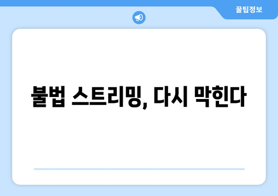 정부, 누누티비 재발 차단 추진