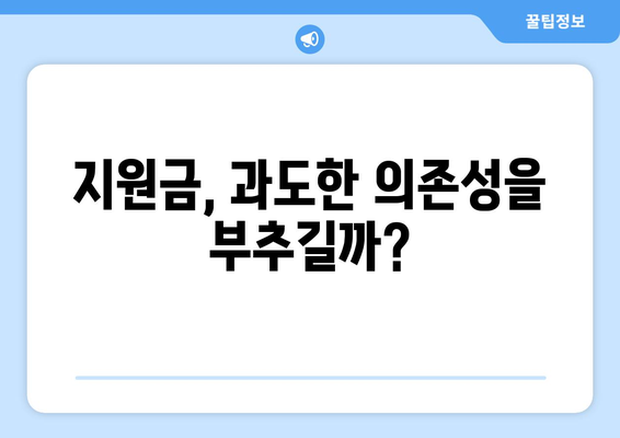 25만원 지원금: 긍정적인 연쇄 효과의 촉진제인가 과도한 의존성의 원인인가?