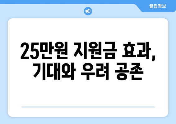 25만원 지원금에 대한 국민 여론: 반대가 우세