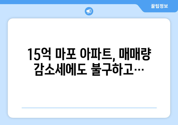 마포구 아파트 시장 동향: 15억대 물건의 1년 가격 변화