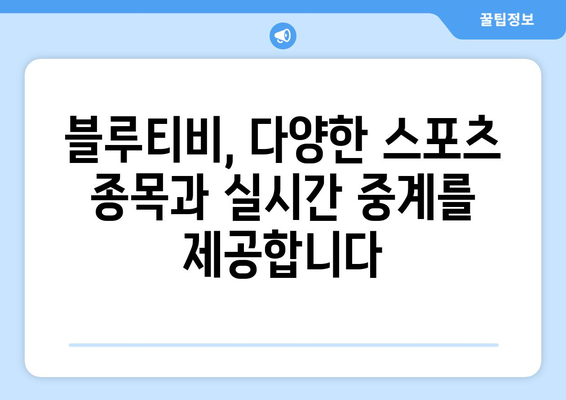 블루티비 무료 스포츠 중계 사이트