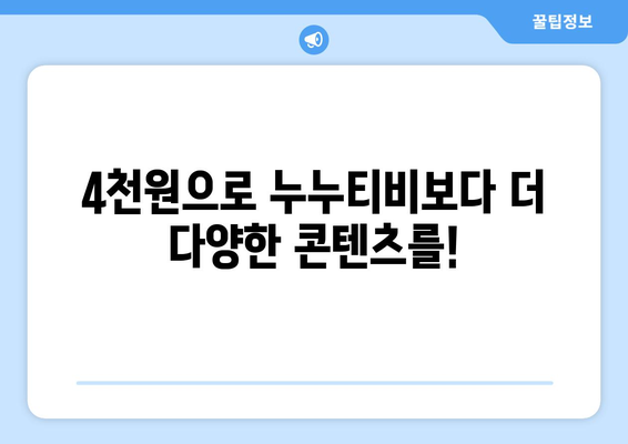 누누티비 대신 4천원으로 OTT 구독하기