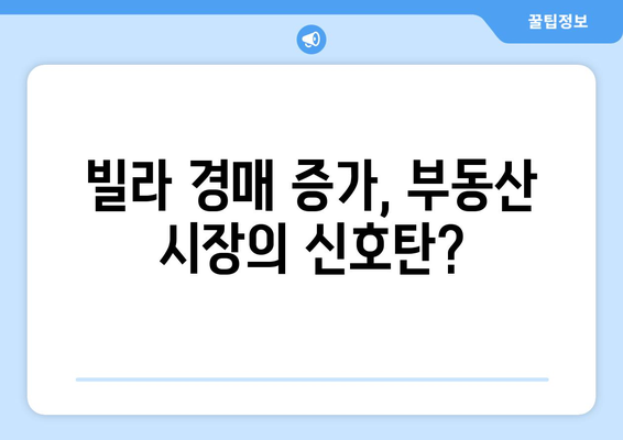 서울 빌라 경매 급증: 부동산 시장 불안정의 징후?