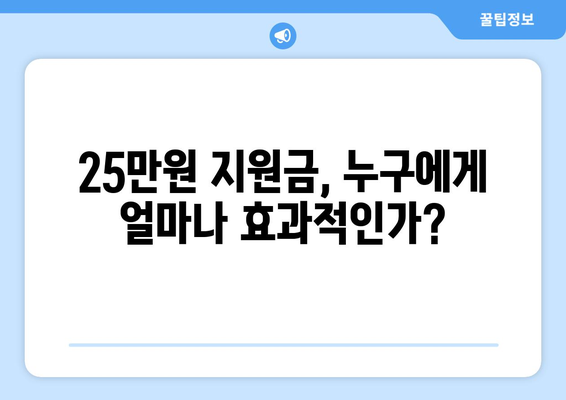 25만원 지원금: 새로운 복지 패러다임의 시작인가 전통적 복지 시스템의 종식인가?