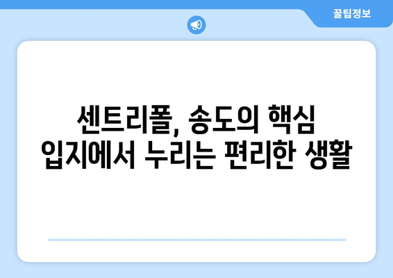 송도 국제도시의 미래: 래미안 송도역 센트리폴의 역할