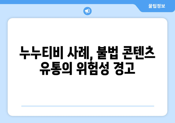 누누티비 사례를 통한 불법 콘텐츠 유통의 전략