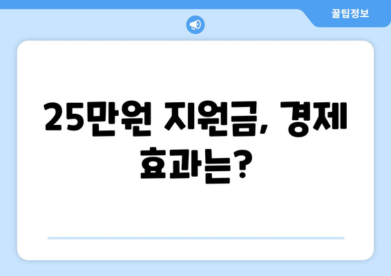 이재명의 민생 회복 지원금 25만 원 지급 제안