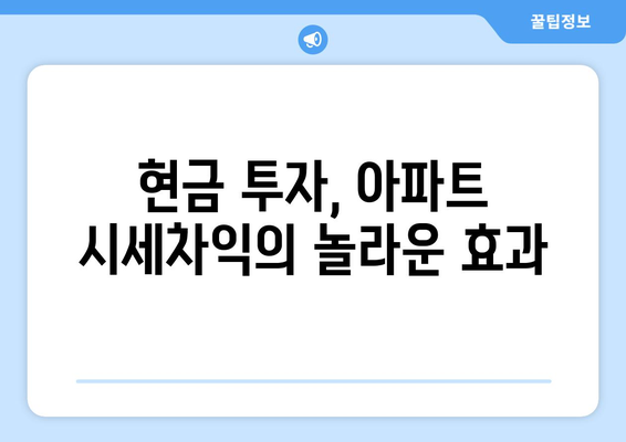 20억 시세차익 아파트의 비밀: 9억 현금 투자의 놀라운 효과 완전 해설