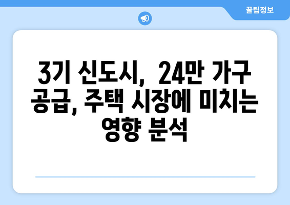 3기 신도시 24만 가구 공급 계획: 합리적인 주택 마련의 새로운 기회 종합 분석과 전망