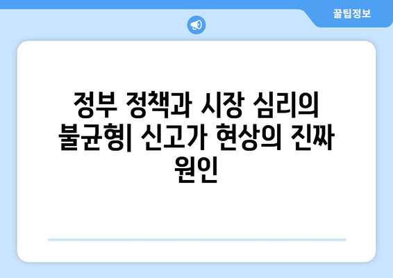 정부 부동산 정책 발표 후 시장 심리 변화: 신고가 현상의 원인