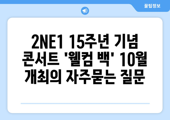 2NE1 15주년 기념 콘서트 