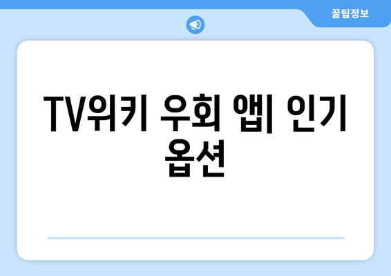 TV위키 우회 앱: 인기 옵션