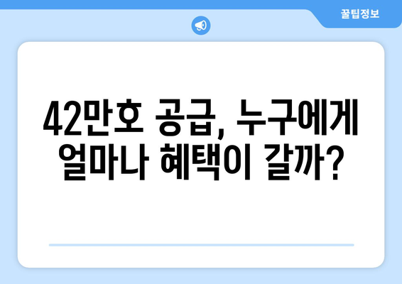 정부의 주택공급 확대 방안: 42만호 공급 계획 분석