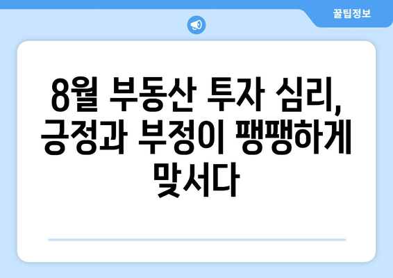 부동산 투자 심리 지수 변화: 2024년 8월 동향 분석