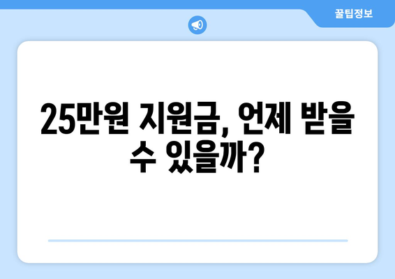 민생 회복 지원금: 뭐길래 25만원인가?