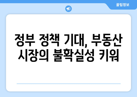 부동산 시장 경고등: 정부 정책 기다림의 위험성