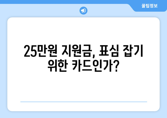 이재명의 국민 1인당 25만원 민생 회복 지원금, 매표 행위 여부