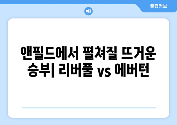 프리미어리그 2024-2025: 머지사이드 더비 - 리버풀 vs 에버턴 대결