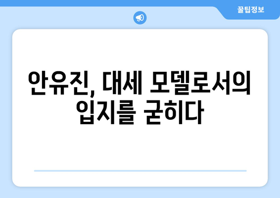 안유진, 인기 척도 주류 모델로 재계약