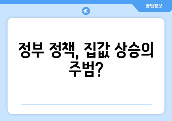 정부 부동산 정책의 의도와 결과: 집값 상승의 원인 고찰