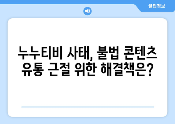 누누티비 사례를 통한 불법 콘텐츠 유통의 전략