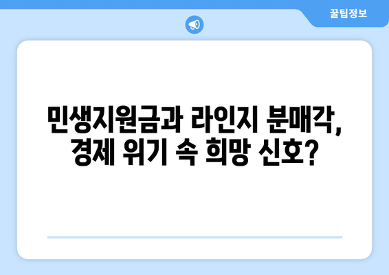 경제 이슈 분석: 25만원 민생지원금, 네이버 라인지 분매각 협상