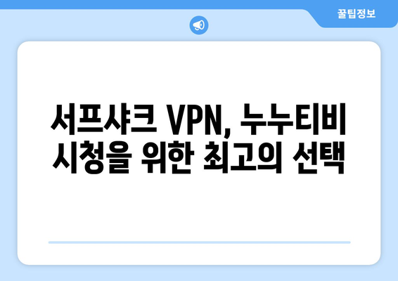 서프샤크 VPN: 누누티비를 위한 안전한 우회 방법