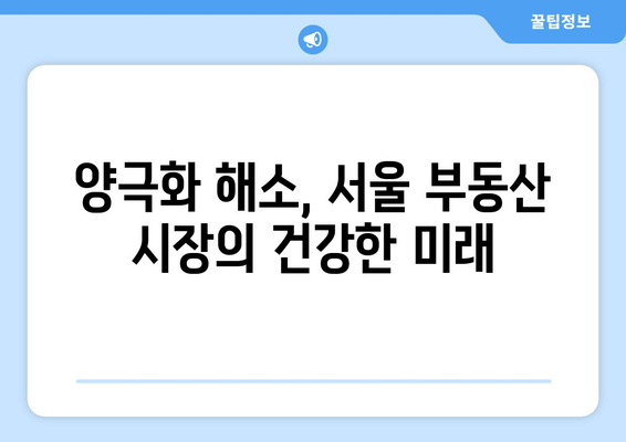 서울 부동산 시장 양극화 해소: 거래량과 가격 안정화 방안