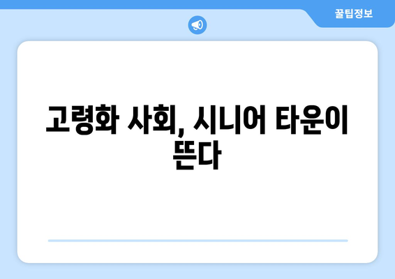 부동산 시장의 고령화 대응: 시니어 타운 개발 동향