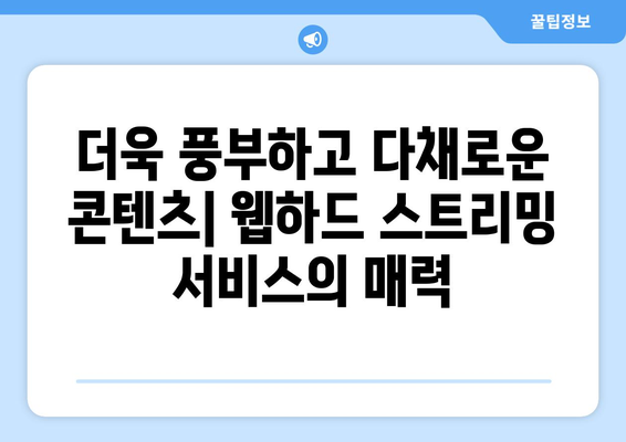 티비위키보다 뛰어난 웹하드 스트리밍 서비스