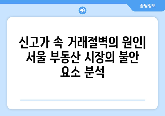 서울 부동산 시장 불균형: 거래량과 신고가의 괴리 원인