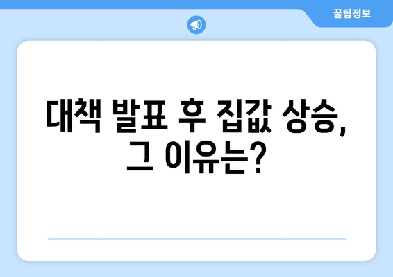 부동산 정책의 역설적 효과: 대책 발표와 집값 상승의 관계