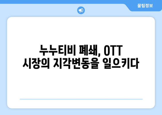 누누티비 폐쇄: OTT 산업에 미치는 경제적 영향