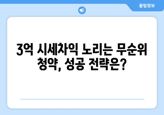 판교·세종 무순위 청약: 3억 시세차익 노리는 투자자들의 전략