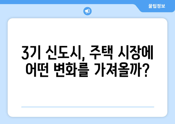 3기 신도시 24만 가구 공급 계획: 합리적인 주택 마련의 새로운 기회 분석과 전망