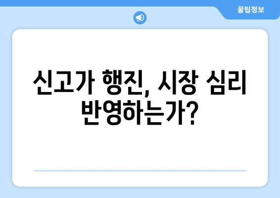 특단의 조치 이후 부동산 시장 반응: 신고가 속출의 의미