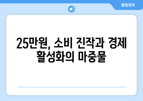 25만 원 국민생계보호비, 기업에 대한 지원과 고용창출에 기여할 것