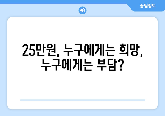 전국민 25만원: 경제 활성화의 필수 조치인가 인플레이션의 불길인가?