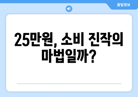 25만원 지원금: 긍정적인 연쇄 효과의 촉진제인가 과도한 의존성의 원인인가?