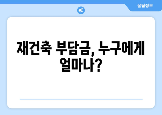 재건축 부담금 제도 개선: 형평성과 효율성 제고 방안