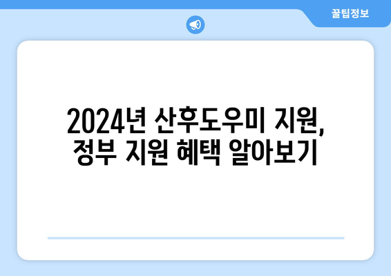 산모 신생아 건강관리 지원 2024년 산후도우미 정부지원 온라인(복지로) 신청 가이드