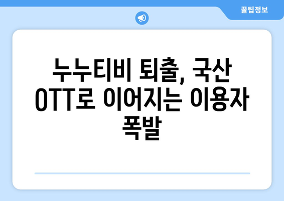 국산 OTT 이용자 급증: 누누티비 퇴출 효과